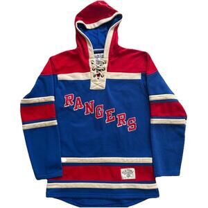 Old Time Hockey New York Rangers Hoodie Jersey Gretzky #99 The Goat Mens M Blue‎